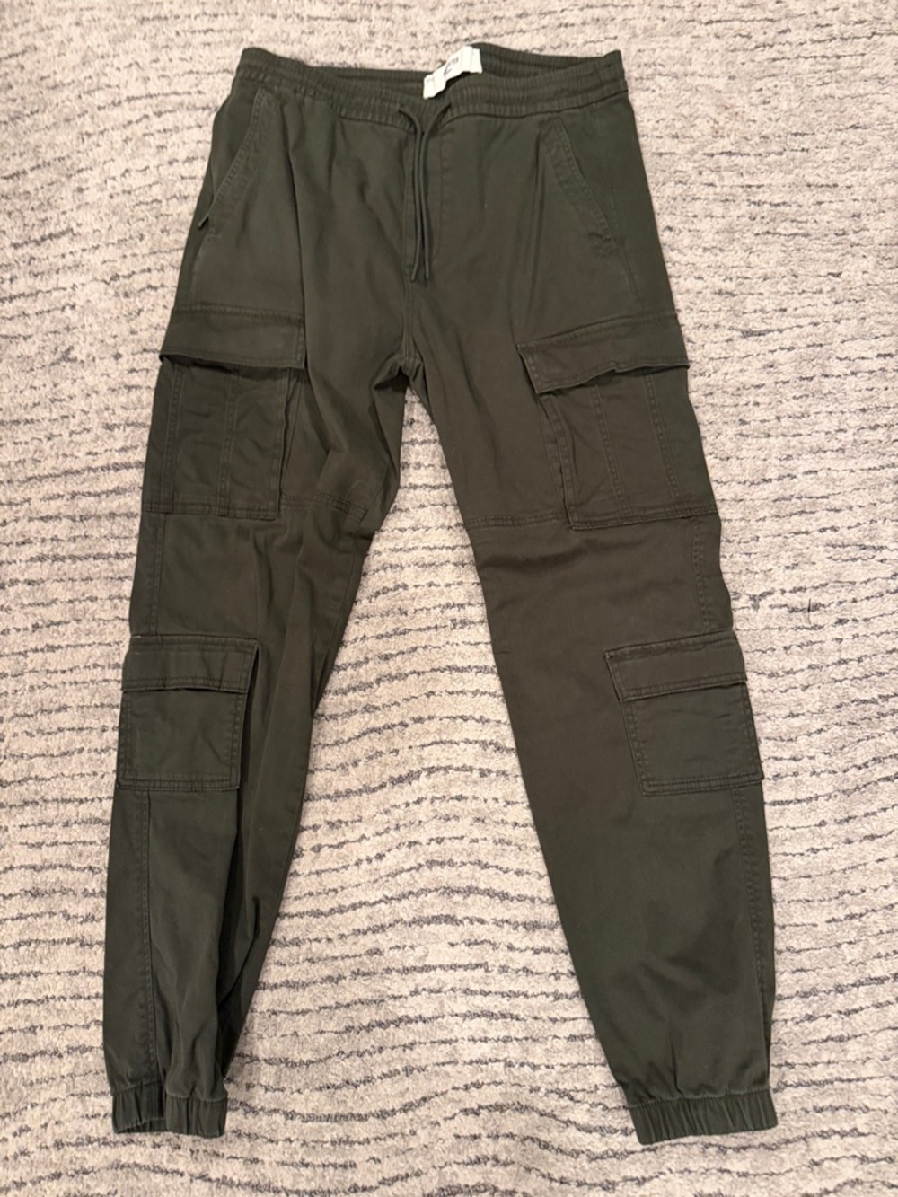 Men's Cargo Jogger Pants - Olive Green